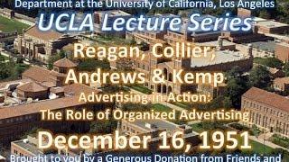 Reagan, Collier, Andrews & Kemp lecturing at UCLA 12/16/1951