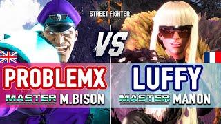 SF6  ProblemX (M.Bison) vs Luffy (Manon)  Street Fighter 6 M.Bison day 1