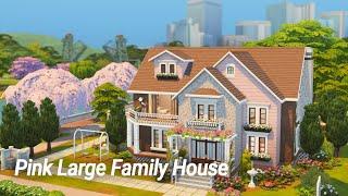 Lovely Pink Large Generation Family House | The Sims 4 Stop Motion Build No CC