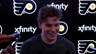 10/3 PHI vs. NJD Postgame: Oliver Bonk