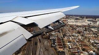 Lufthansa Boeing 747-8  landing in Chicago O'hare