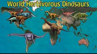 Dinosaur map | Herbivorous Dinosaur World Map | Herbivorous Dinosaur Discovery World Map | 딩동TV