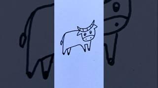 how to draw a easy cow  drawing #drawing #draw #1495
