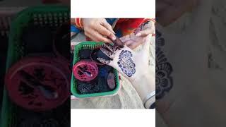 Instant stamping mehndi design | childhood memories | quick mehndi design through stamps