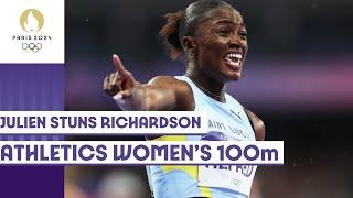 Julien Alfred wins gold in women's 100m final ‍️‍️ | Paris 2024 highlights