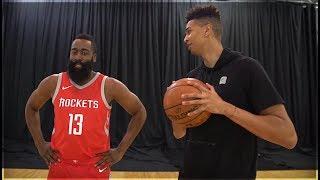 1v1 BASKETBALL vs. NBA SUPERSTAR JAMES HARDEN! NBA LIVE 18 SURPRISE!