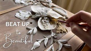 Gorgeous Dresser Makeover / Anthropology "Enchantment" Inspired / Sculpting Flowers