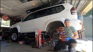 How to INSTALL 2 INCH LIFT KIT to a LANDCRUISER PRADO 120 | MODIFIED | DIY | BACKYARD MECHANIC