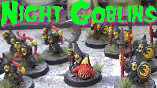 Speed Painting Night Goblins (Gloomspite Gitz) using mainly contrast paints.