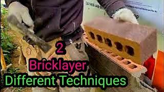 1St Day Of Our New Brick Project - 2 Bricklayer  with different techniques