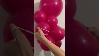 How to Hang Balloon Garland On a Wall #balloons #howto