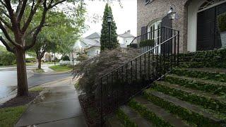 Quiet and Relaxing Walk Through American Suburbs in the Rain | Nature Sounds for Sleep and Study