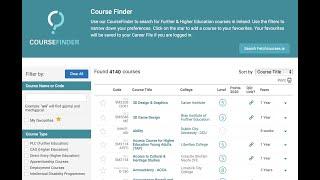 CareersPortal.ie - How to use the CourseFinder Tool