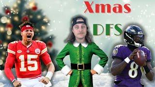 Christmas Day NFL DFS Winners (Draftkings, Underdog Battle Royale, SIMS)