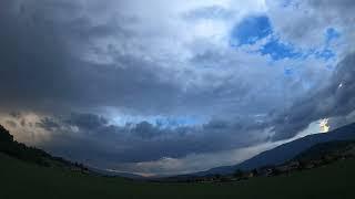 Unwetter am 27.05.2022 über dem Lavanttal mit schönen Wolkenformationen und Mammatuswolken