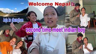 second time meet indian boy️Welcome Nepal️Aaja ko ghumgham@Traveloguebychithran