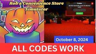 *All Codes Work* Rob a Convenience Store Simulator ROBLOX, October 8, 2024