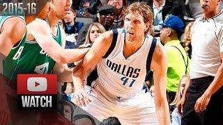 Dirk Nowitzki Full Highlights vs Celtics (2016.01.18) - 31 Pts, 11 Reb, VINTAGE!