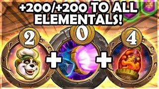 Elementals in shop: +200/+200! | Hearthstone Battlegrounds