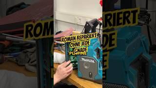  Roman analyzes the situation, considers a strategy and repairs the MAKITA radio mercilessly