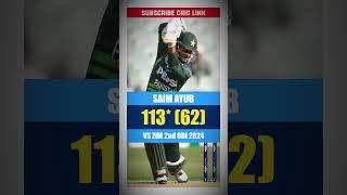 Saim Ayub Century 113* todayvs Zimbabwe Pakistan 2nd ODI Batting Hundred 100 Highlights | criclink
