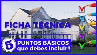 HAZ TUS FICHAS TÉCNICAS COMO UN PROFESIONAL ESTOS SON LO 5️⃣PUNTOS BÁSICOS QUE DEBES INCLUIR