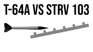 STRV-103 VS T-64 A Simulation.