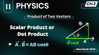 Scalar Product or Dot Product Class 11 Physics New Book | Product of Two Vectors 11th Class Physics
