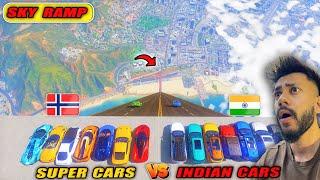 GTA 5 BOOSTER INDIAN CARS VS SUPER CARS SKY RAMP JUMP CHALLANGE GTA 5