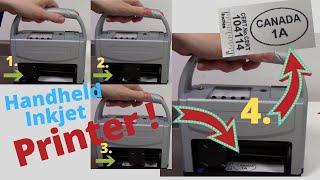 Reiner jetstamp1025 Handheld Inkjet Printing on boxes, Govt Regulated Logo