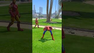 GTA V IRON MAN SAVES SPIDERMAN FROM ZOMBIES  | #shorts