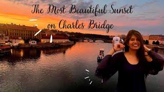 The Most Beautiful Sunset On The Charles Bridge | Prague with my Best Friend- Day 1