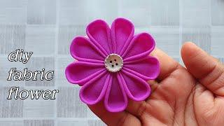 DIY : How to make an adorable fabric flower in just few minutes / DIY Flower