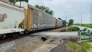 NS 126 w/ MRLX Ex-Santa Fe baggage car on the end