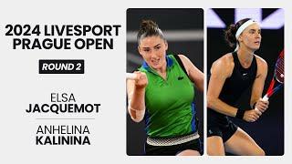 Elsa Jacquemot vs. Anhelina Kalinina WTA Match Highlights | 2024 Livesport Prague Open - R2