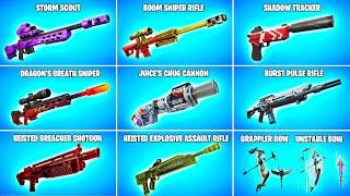 Evolution of All Fortnite Exotic Weapons & Items (Chapter 2 Season 5 - Chapter 2 Remix)