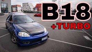 Turbo EK Civic Review! Garrett GT3076r B18