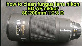 how to clean fungus lens nikon ED AF nikkor 80-200mm 1:2.8 D