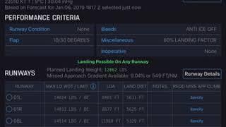 Real Time video of flight AND performance planning using Genesis