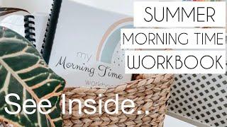 SUMMER MORNING TIME WORKBOOK || look inside || summer HOMESCHOOL schedule