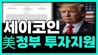 [세이코인 전망] 미정부 투자 지원 대호재 발표