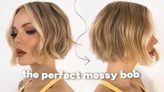 HOW TO STYLE A SHORT 90s BOB | messy waves tutorial for short 90s bobs!