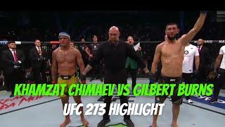 Khamzat Chimaev vs Gilbert Burns FULL FIGHT HIGHLIGHT | UFC 273