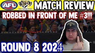 RICHMOND ROBBED IN FRONT OF ME PART 3!!!- AFL Richmond Match Review vs Fremantle | Round 8 2024