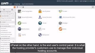 Web Host Manager - What is the Difference Between Web Host Manager and cPanel