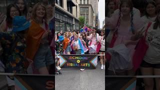 SVA’s march during this years NYC Pride Parade. #SVA #SVANYC #ArtSchool #pridemonth #pride #lgbt