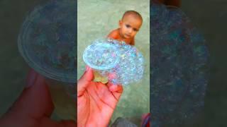 Cute Baby is watching to make bubble   #shorts #cute #baby @babytube20