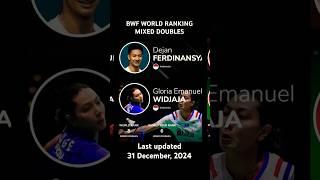 Peringkat Dunia BWF (Bulutangkis) Ganda Campuran | Updated 31 Desember 2024 | #bwfworldtour #pbsi