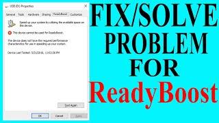 How to Fix/Solve/Repair Problem for ReadyBoost.