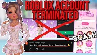 THIS CAN MAKE YOU LOSE YOUR DRESS TO IMPRESS ACCOUNT FOREVER | Roblox Dress To Impress Scam